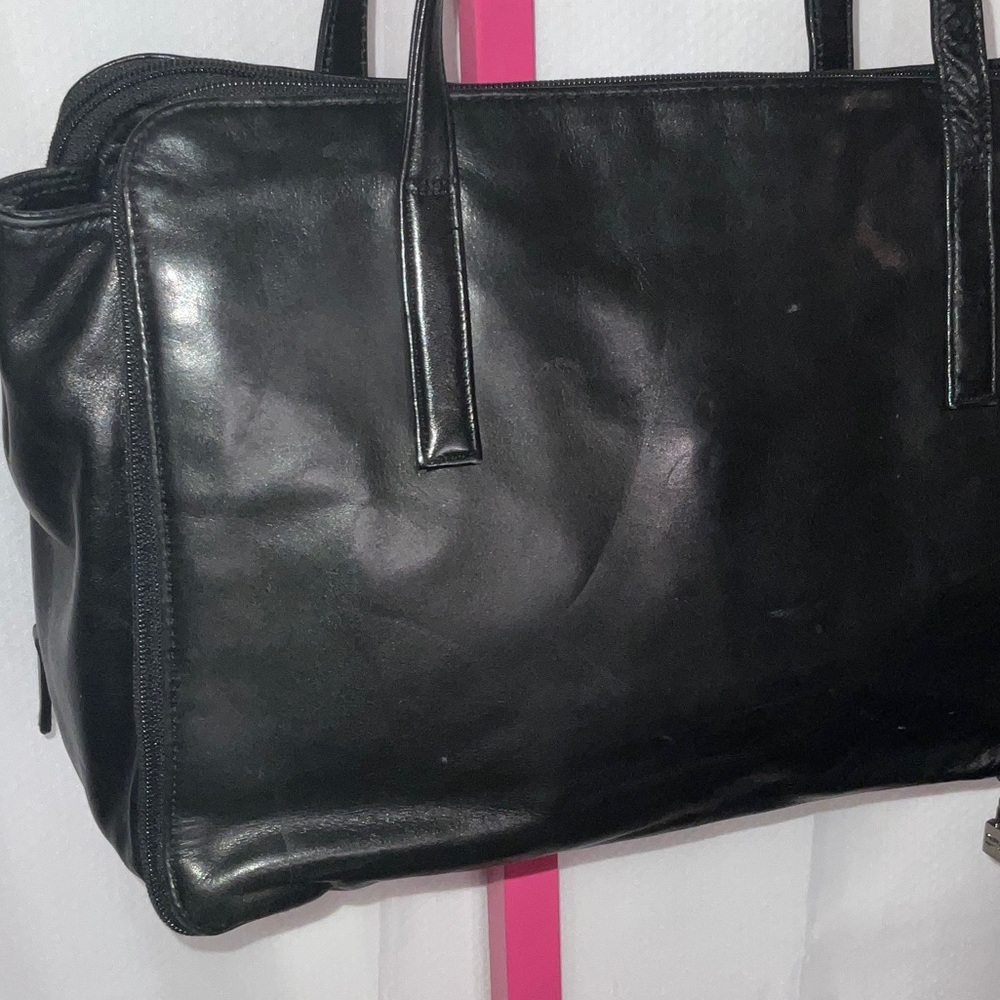 Perlina‎ Glossy Black Business Shoulder Bag - Picture 7 of 14